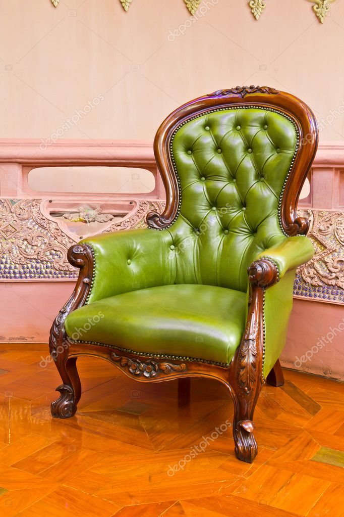Yeşil deri koltuk — Stok Foto © tungphoto 4421295