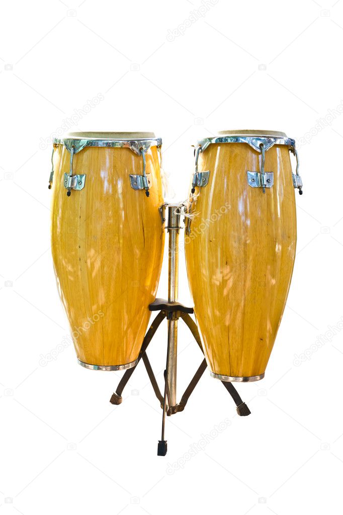 Twin music drum isolated