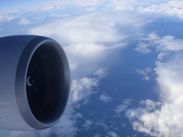 stock image Jet engine in flight