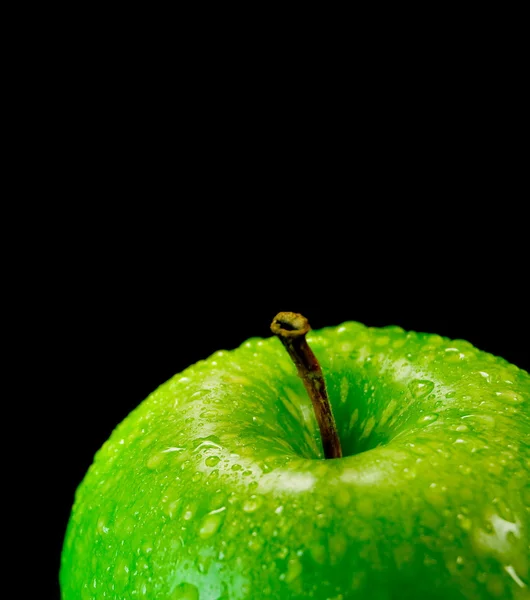 Сочное зелёное яблоко . Стоковое Фото