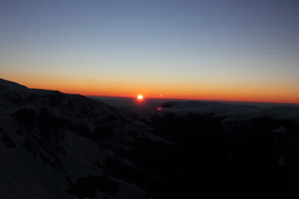 View Top Mountain Sunrise — Stock Photo, Image