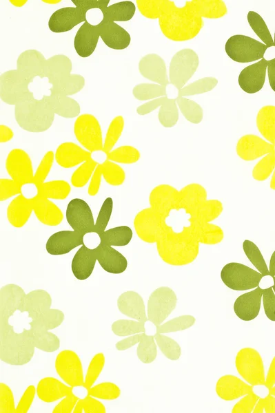 Green flower paper background — Stock Photo, Image