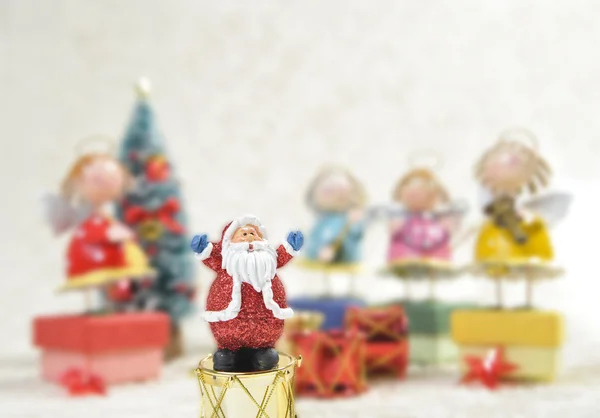Papai Noel controlar a banda Angel — Fotografia de Stock