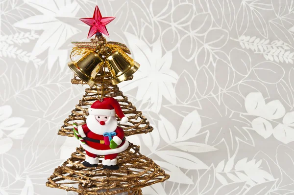 Christmas tree with Santa — Stock Photo, Image