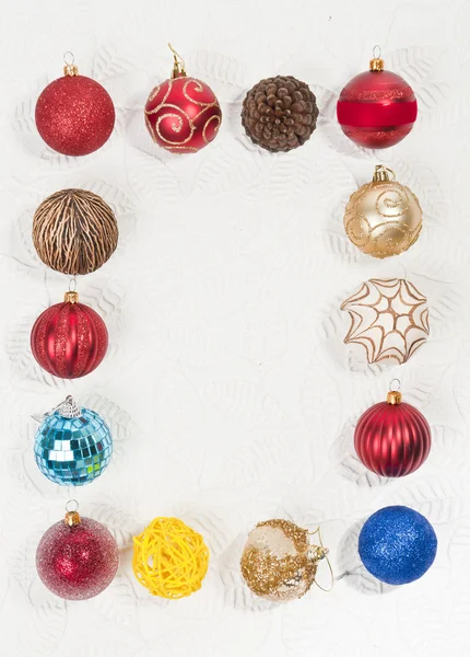 Vánoční koule fotorámeček — Stock fotografie