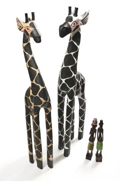 Due giraffe e due — Foto Stock