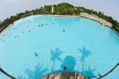 The world largest wave pool in wide angle clipart