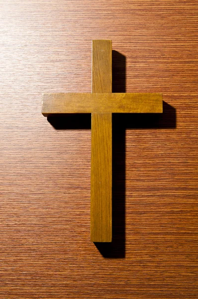 Close up wooden cross — Stock Photo, Image