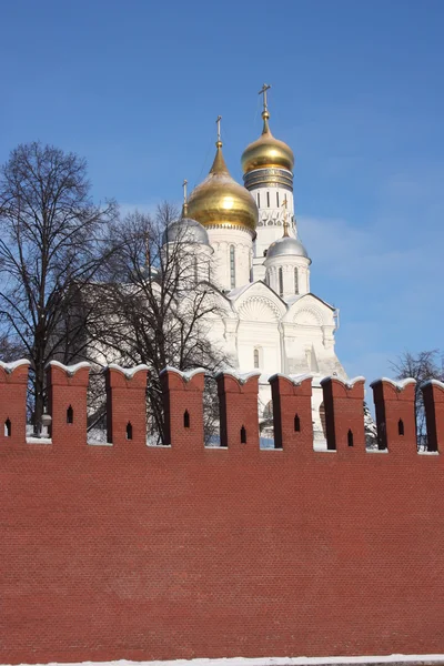 Россия Купола Московского Кремля — стоковое фото