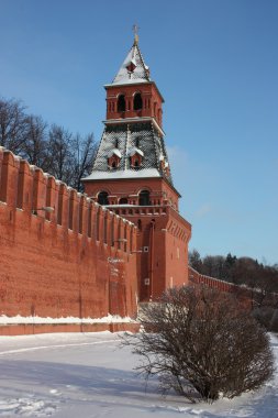 Rusya, Moskova. Kremlin duvarı. blagoveshchenskaya Kulesi.