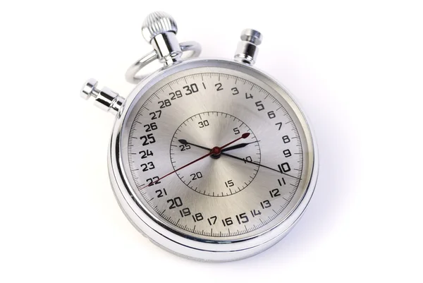 Beyaz Arka Plan Üzerinde Izole Eski Analog Kronometre — Stok fotoğraf