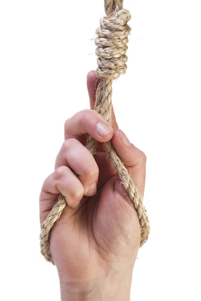 Hanging on rope — Stock Photo, Image