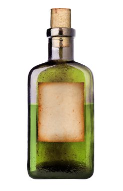 Old fashioned medicine bottle. clipart