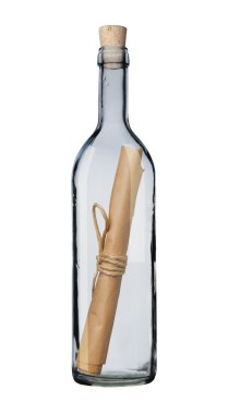 Message in a bottle. clipart