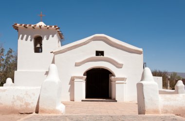 Old adobe church in the countryside of Argentina. clipart