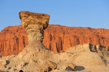 Sandstone formation in Ischigualasto, Argentina. clipart