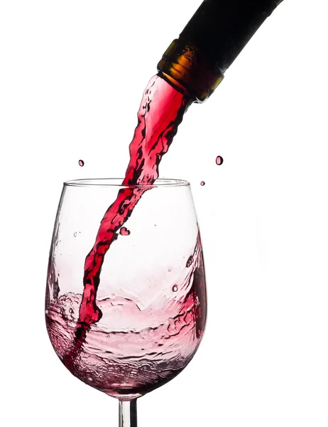 Salpicos de vinho em vidro . — Fotografia de Stock