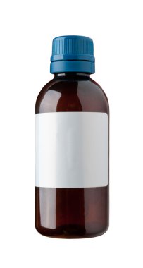 Empty bottle isolated, white background, clipping path. clipart