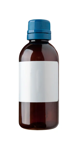 Bottiglia Vuota Isolata Sfondo Bianco Percorso Ritaglio — Foto Stock