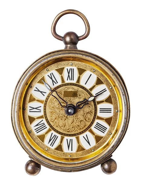 Antique clock isolated. — Stock Photo, Image