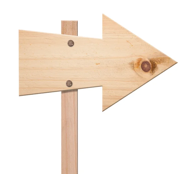 Señal de flecha de madera aislada , —  Fotos de Stock