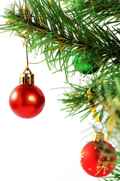 stock image Christmas Toys on the branch of a Christmas tree