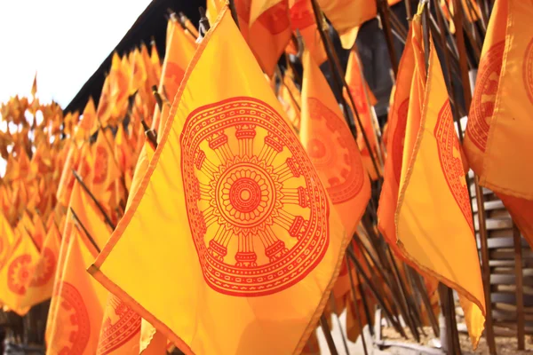 stock image Buddha wheel flag