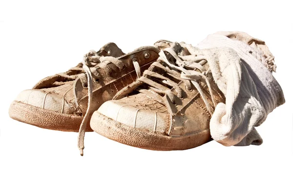 stock image Muddy white shoe