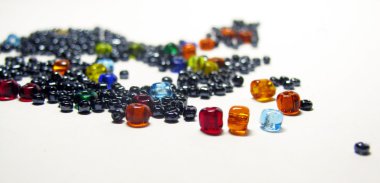 Multi-colored glass beads clipart