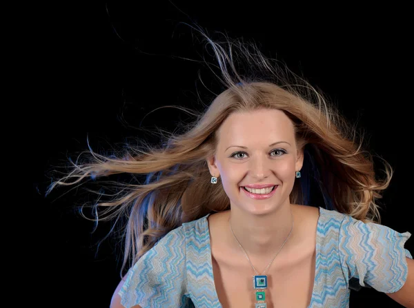 stock image Portrait of the young beautiful girl during dance