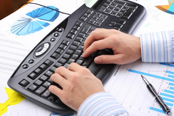 Businessman Office Working His Workplace — Stock Photo, Image