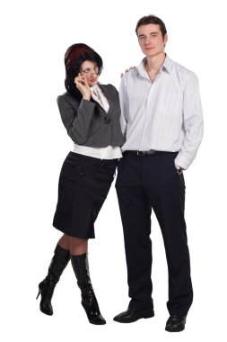 Couple man woman together isolated clipart