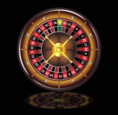 Brown roulette wheel clipart