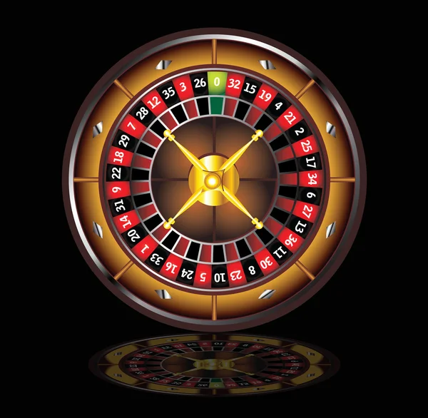 Roue roulette brune — Image vectorielle