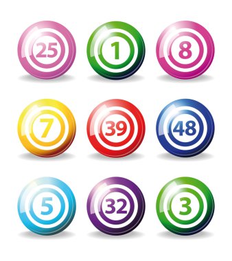 Bingo balls clipart