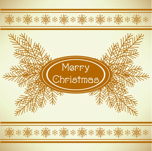 Marry christmas vintage greeting card — Stock Vector