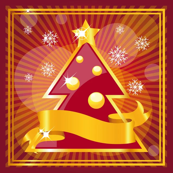 Rotes Weihnachtsdesign — Stockvektor
