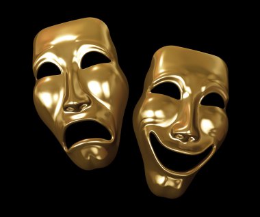 Drama and comedy masks clipart