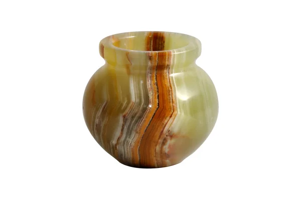 A small stone vase isolated on white background — Stock Photo, Image