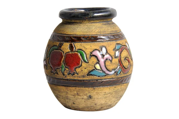 Ceramic vase isolated on white background — Stock Photo, Image
