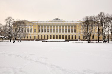 Parco di San Michele, il Museo russo in una nevicata