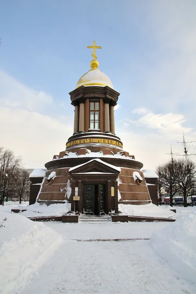 Templo-capela da Santíssima Trindade em São Petersburgo, inverno, neve — Fotografia de Stock