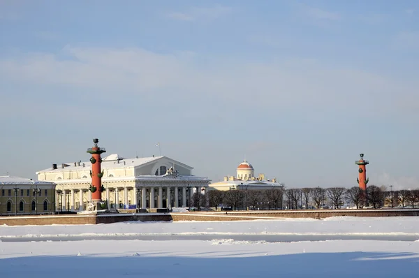 Antigua Bolsa de San Petersburgo y Columnas Rostrales —  Fotos de Stock