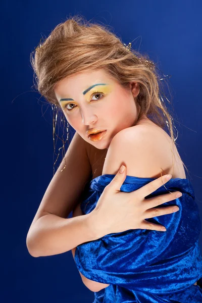 Kobieta z makijażem glamour — Zdjęcie stockowe