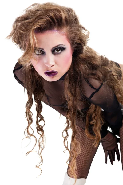 Sexy Rockermädchen mit coolem Make-up — Stockfoto