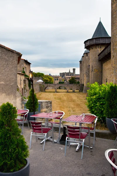 La escena callejera en Carcassonne — Foto de Stock