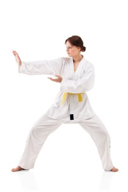 karate poz genç seksi kadın