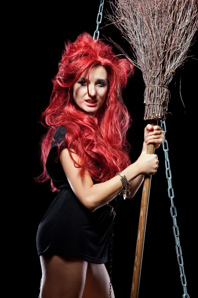Witch with scary expression.. — Stock Photo, Image