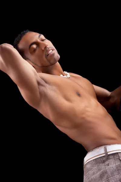 Portret nago muskularny mężczyzna — Zdjęcie stockowe