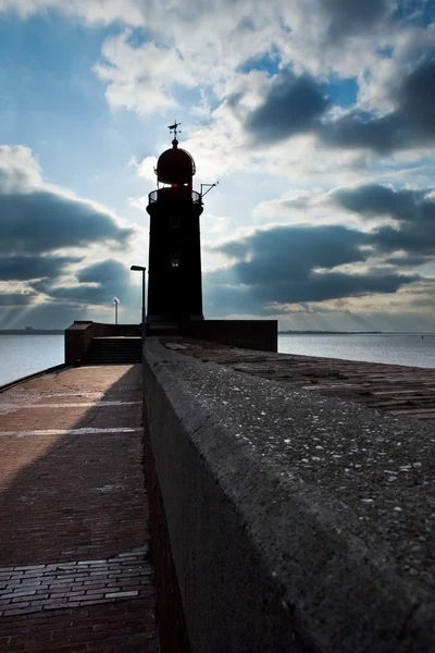 Lighthouse over blue sky in Bremerhaven — Stock Photo, Image